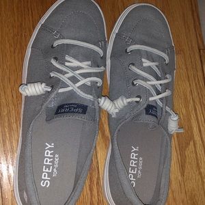 Women’s Grey Sperry Topsiders